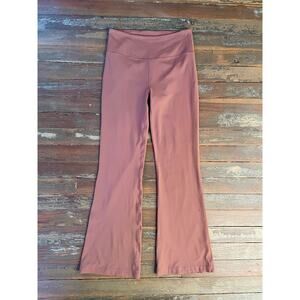 Lululemon Groove Pants Womens 12 High Rise Flare Yoga Leggings Mauve